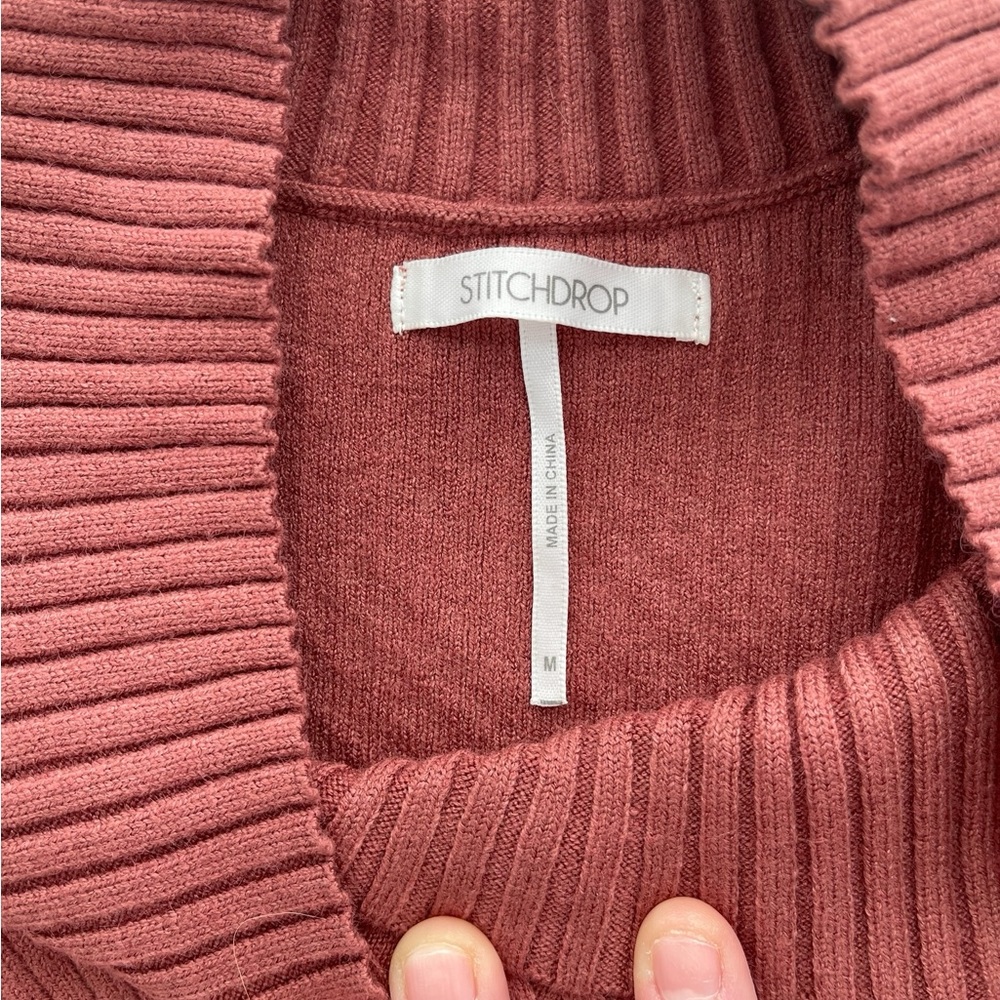 NEW Nordstrom Stitchdrop V-Neck Ribbed Trim Sweater, Size Large - Picture 2 of 5